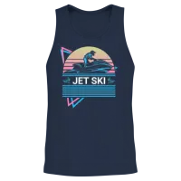 Jet Ski Retro Unisex Tank Top - Navy – 2
