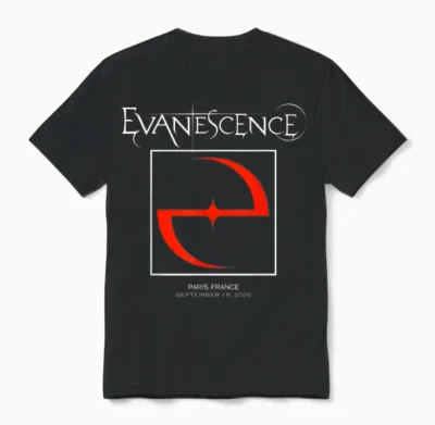 Evanescence 2026 World Tour Paris Unisex T-Shirt - Black