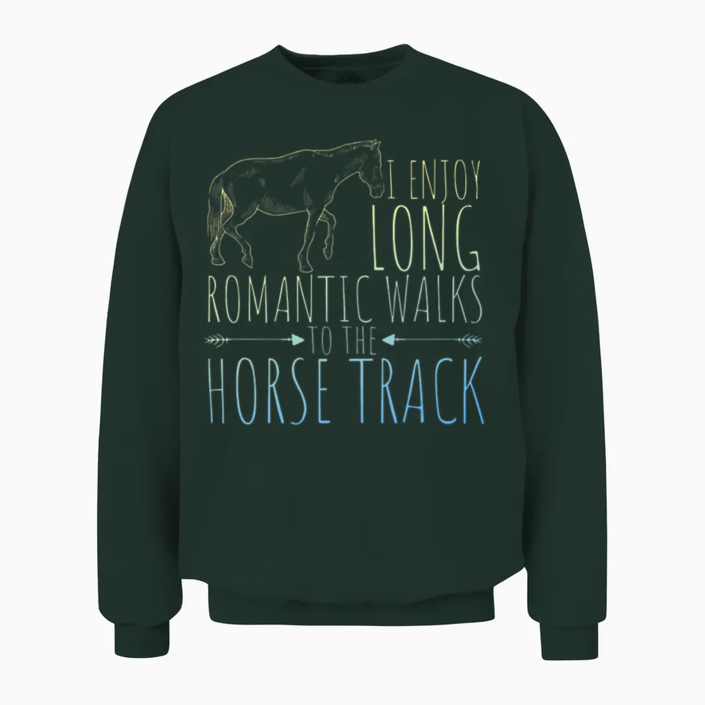 Horse Racing Lovers Unisex Sweatshirt in Forest