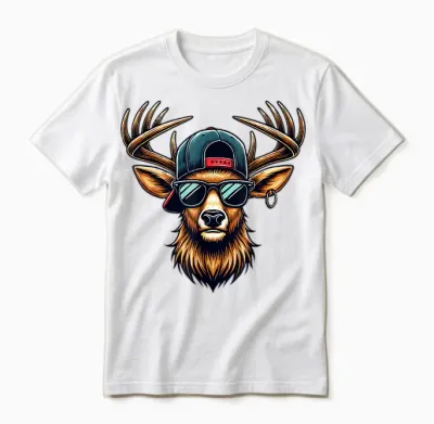 Kinder Trachtenshirt Herren Trachten T-Shirt Hirsch Jungen Unisex T-Shirt - White