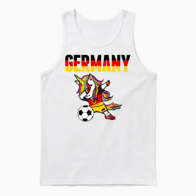 Dabbing Unicorn Deutschland Fußball Fans Trikot Deutschland Flagge Unisex Tank Top - White