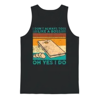 Funny Cornhole Unisex Tank Top - Black – 1