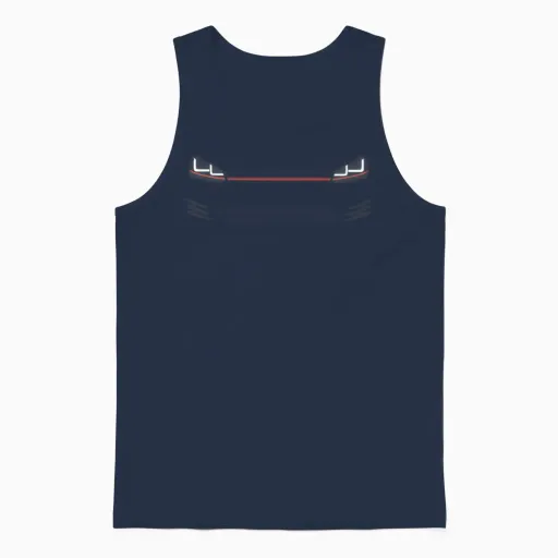 The Headlights Mk7 - Front of a Car Unisex Tank Top in Navy