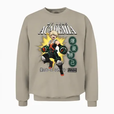 My Hero Academia Katsuki Bakugo Icons Anime Unisex Sweatshirt - Sand