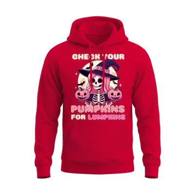 Check Your Pumpkins for Lumpkins Unisex Hoodie - Red