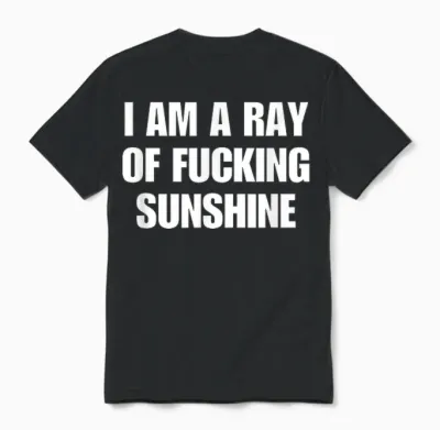 I Am a Ray of Sunshine Y2k Aesthetic Unisex T-Shirt - Black
