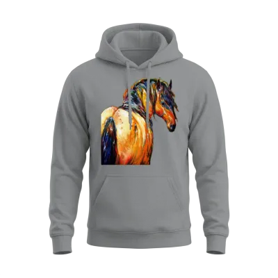 Cool Horse Vintage Unisex Hoodie - Sport Grey