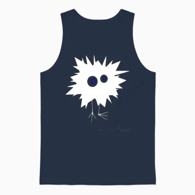 Woolly Beastie Flashed - Bestiolus Fulguratus Unisex Tank Top - Navy