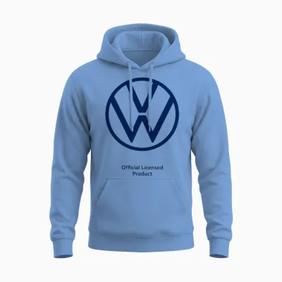 Volkswagen Classic Vw Logo in Blue Unisex Hoodie - Carolina Blue