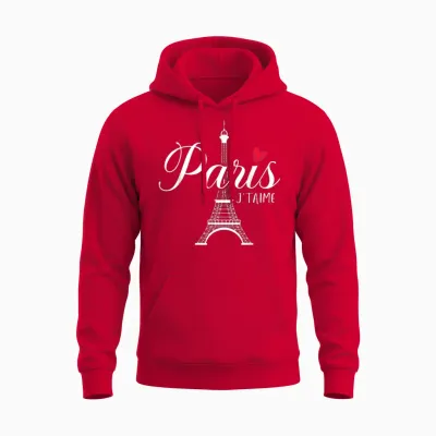 Paris Frankreich French Nizza Eiffelturm Männer Damen Kinder Unisex Hoodie - Red