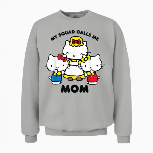 Hello Kitty Mom Squad Unisex Sweatshirt - Ash
