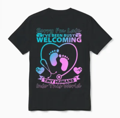 L&d Nurse Funny Nurse Labor Delivery Nurses Gifts Unisex T-Shirt - Black