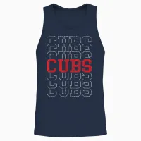 Vintage Cubs Gifts for Men Women Boys Girls Unisex Tank Top in Navy - 2