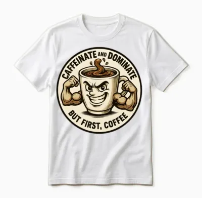 Caffeinate Unisex T-Shirt - White