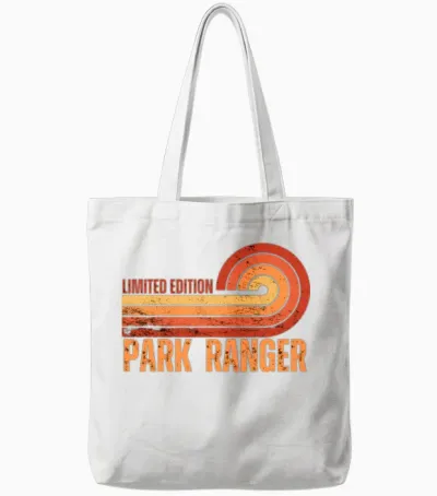 Park Ranger Vintage Retro Tote Bags - White