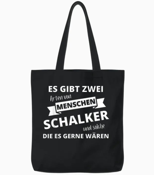 Schalker Gelesenkirchen T-Shirt with Two Types of People Tote Bags in Black