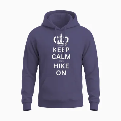 Keep Calm and Hike On Unisex Hoodie - Heather Sport Dark Navy
