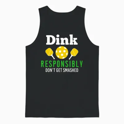 Dink Responsibly Unisex Tank Top - Black