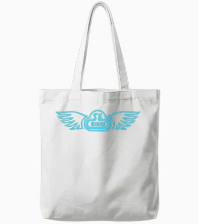Se Bikes Baby Blue Wing Tote Bags - White