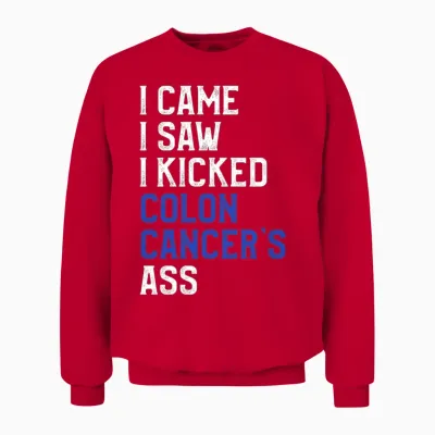 Uplifting Colon Cancer Awareness Unisex Sweatshirt - Red