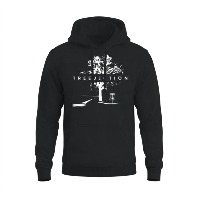 Treejection Disc Golf Funny Disc Golf Player Appar Unisex Hoodie - Black
