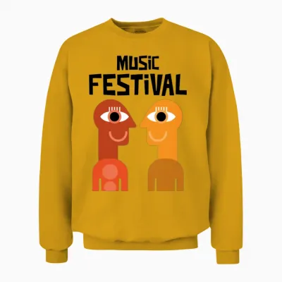 Music Festival Unisex Sweatshirt - Gold
