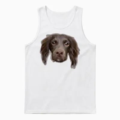 Hallo Dog Unisex Tank Top - White