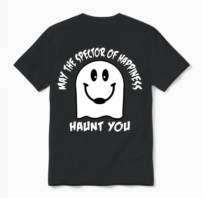 The Spector of Happiness Retro Unisex T-Shirt - Black