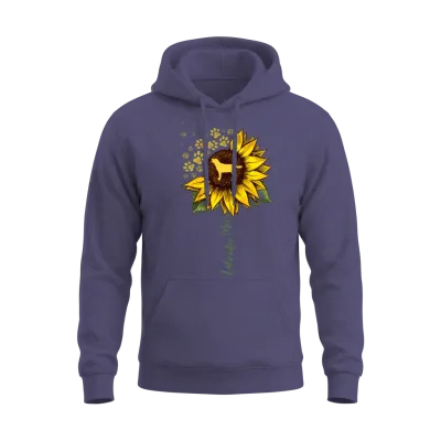 Labrador Mom Sunflower Labrador Retriever Dog Mom Unisex Hoodie - Heather Sport Dark Navy