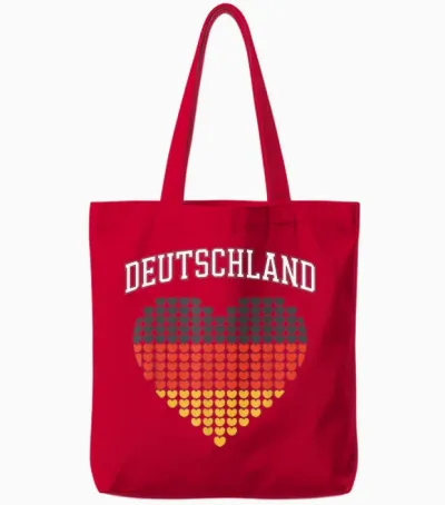 Deutschland Flagge Als Herz Tote Bags - Red