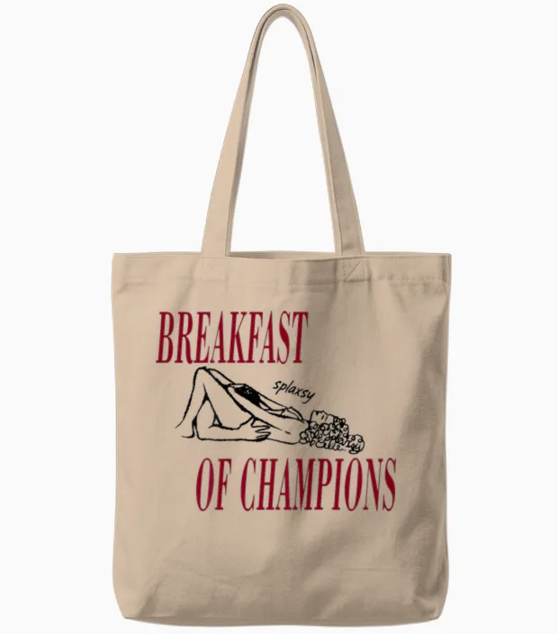 Breakfast of Champions Official Tote Bags in Natural