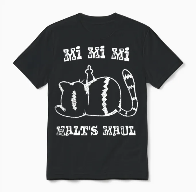 Mi Mi Mi - Halts Maul - Gejammer, Jammern, Genervte Katze Unisex T-Shirt in Black