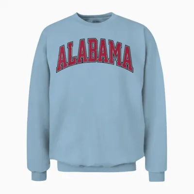 Alabama - Throwback Design Unisex Sweatshirt - Light Blue