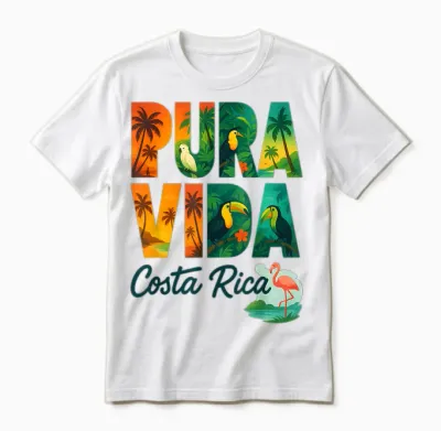 Pura Vida Costa Rica Unisex T-Shirt - White