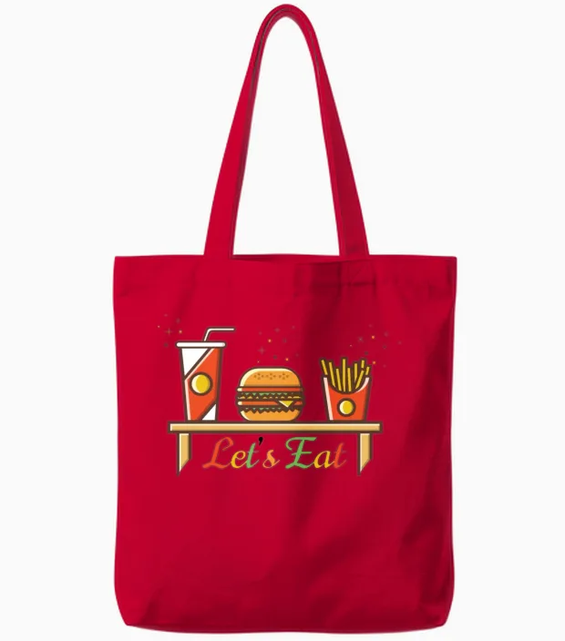 Hamburger T Shirts, Shirts & Tees Tote Bags in Red