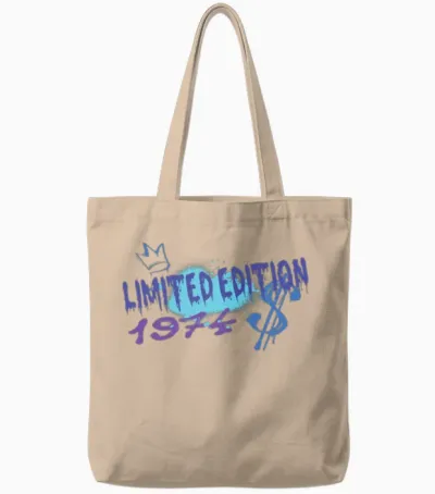 Limited Edition 1974 Birthday 1974 Born Tote Bags - Natural