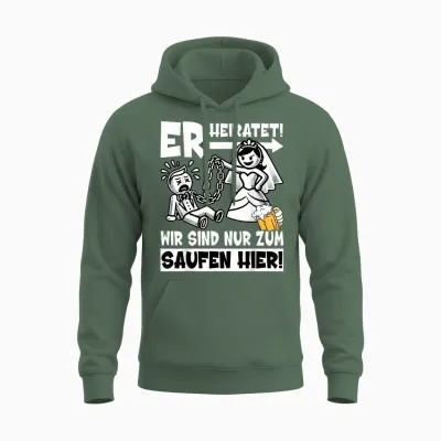 Jga T-Shirt Männer Junggesellenabschied Shirt Poltern Jga Unisex Hoodie - Military Green