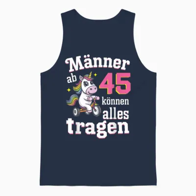 Männer Ab 45 Können Alles Tragen 45. Geburtstag Unisex Tank Top - Navy