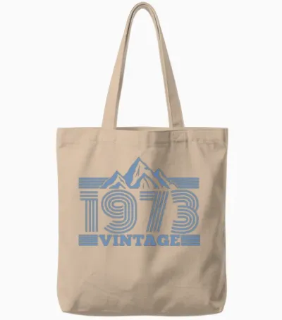 1973 Birthday Mountains Hiking Climbing Tote Bags - Natural