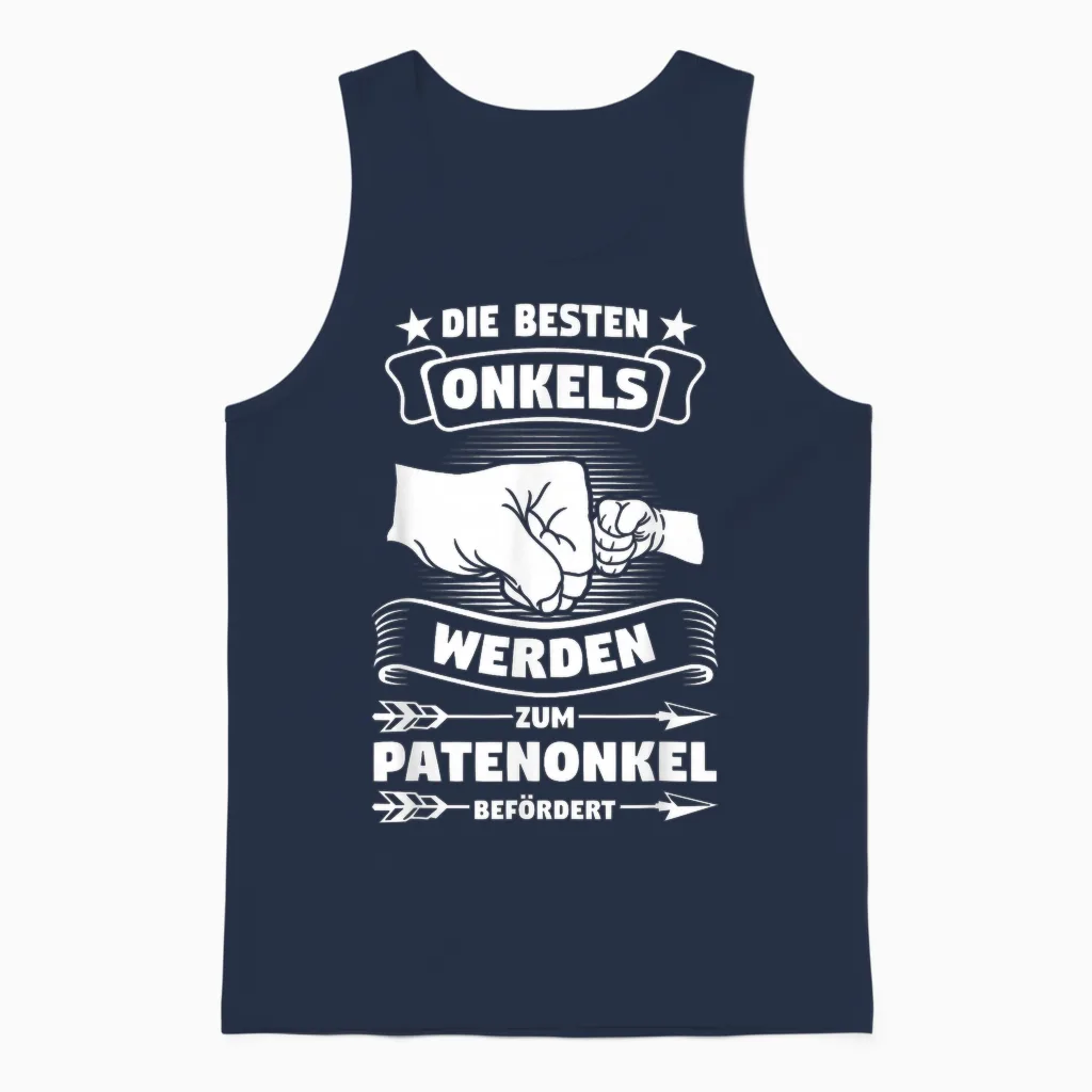 Onkel Werden Zum Patenonkel Patenonkel Onkel Unisex Tank Top in Navy
