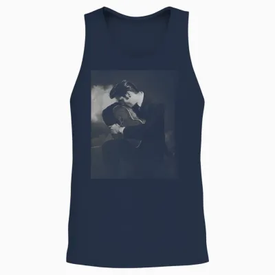 Elvis Presley Guitar Kiss T-Shirt, Black, S Unisex Tank Top - Navy