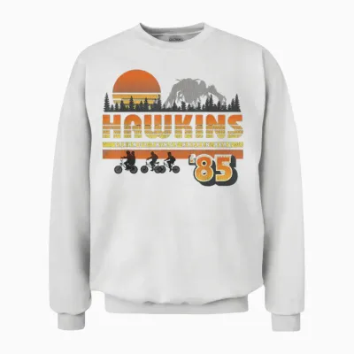 Stranger Things Hawkins Unisex Sweatshirt - White