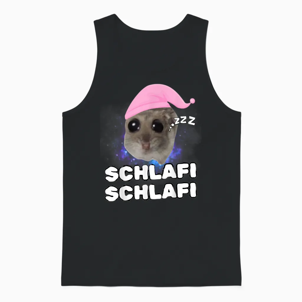Sad Hamster - Schlafi Schlafi Unisex Tank Top in Black