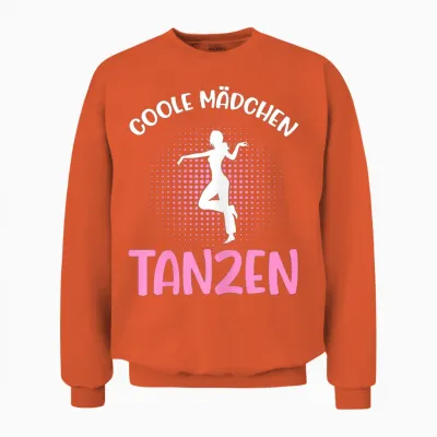 Dance Women's Dance Sports Dance School Dancer Girls T-Shirt, Black Unisex Sweatshirt - Orange