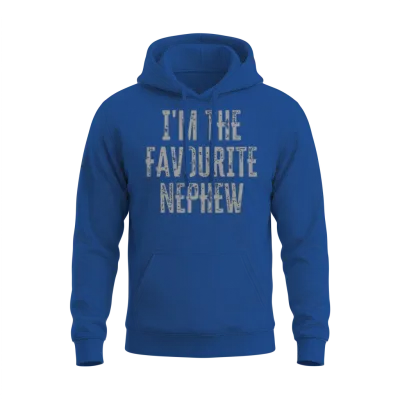 I'm the Favourite Nephew Funny Siblings Family Mat Unisex Hoodie - Royal