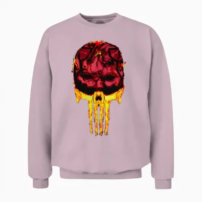 Devil Rider Punishes Unisex Sweatshirt - Light Pink