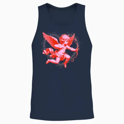 Pink Cupid by 88street Unisex Tank Top - Navy