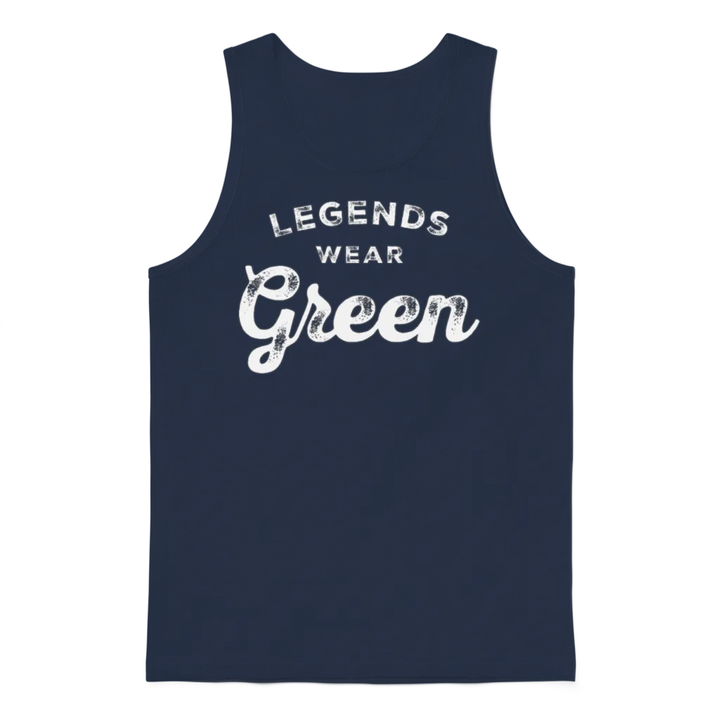 Legends Wear Green Team Spirit Game Gear Color War Unisex Tank Top - Navy