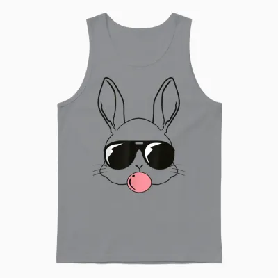 Cooles Oster-Hasen Gesicht Kinder Männer Jungen Ostern Unisex Tank Top - Sport Grey