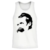 Nietzsche Unisex Tank Top - White – 2